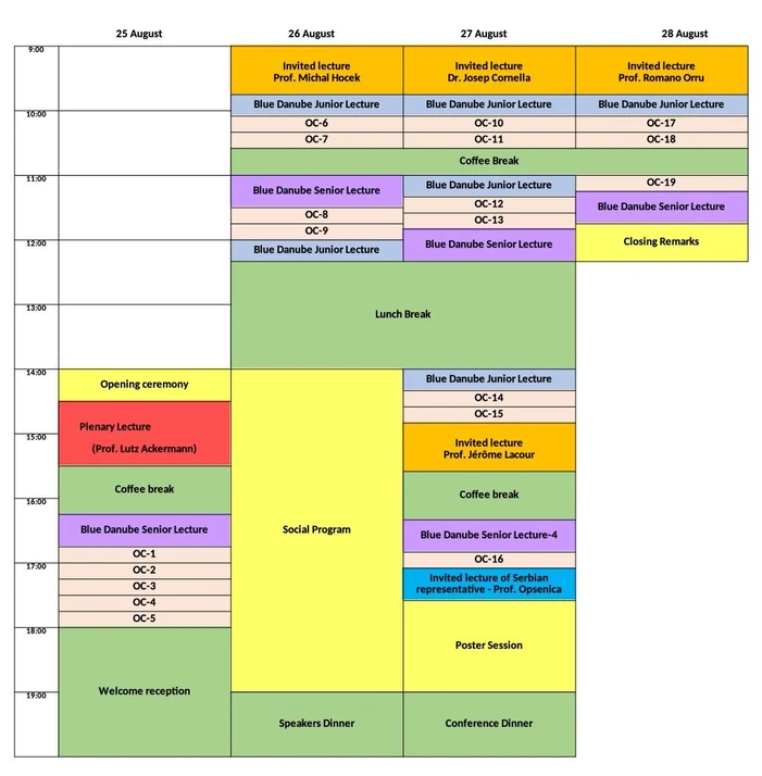 20th Blue Danube Symposium on Heterocycles in Chemistry - Framework Programme.