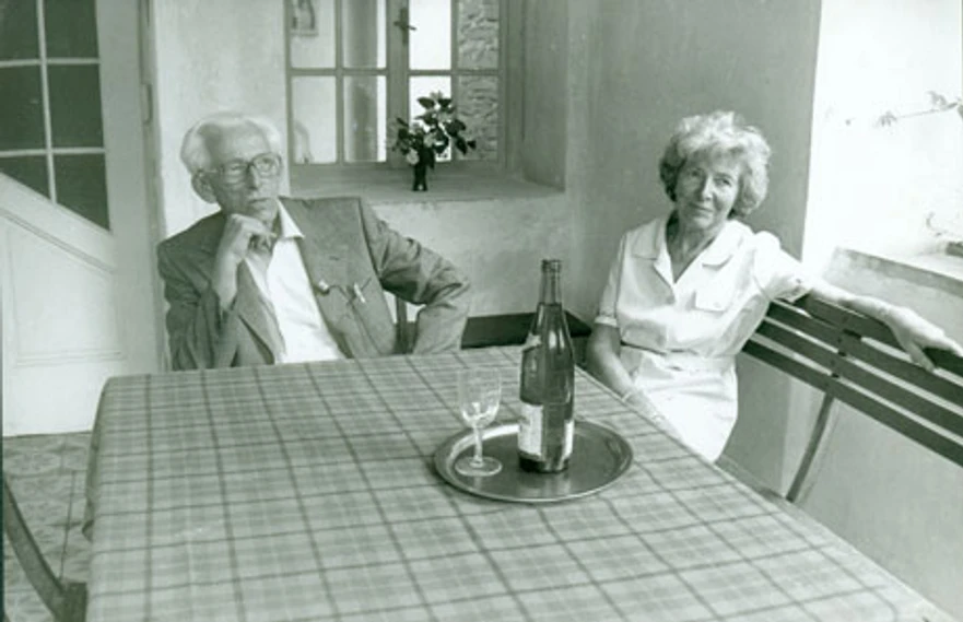Archiv MÚA AV ČR: Otto Wichterle s manželkou Lindou (r. 1988)