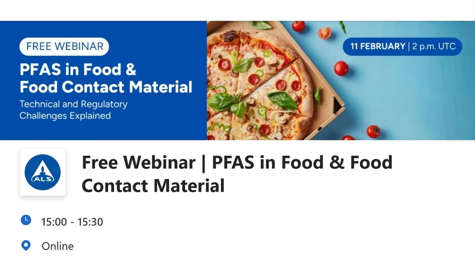 ALS: PFAS in Food & Food Contact Material