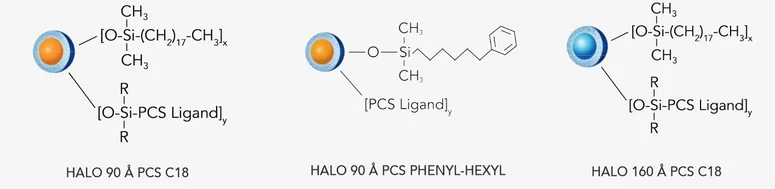 AMT HALO PCS C18 HPLC kolony