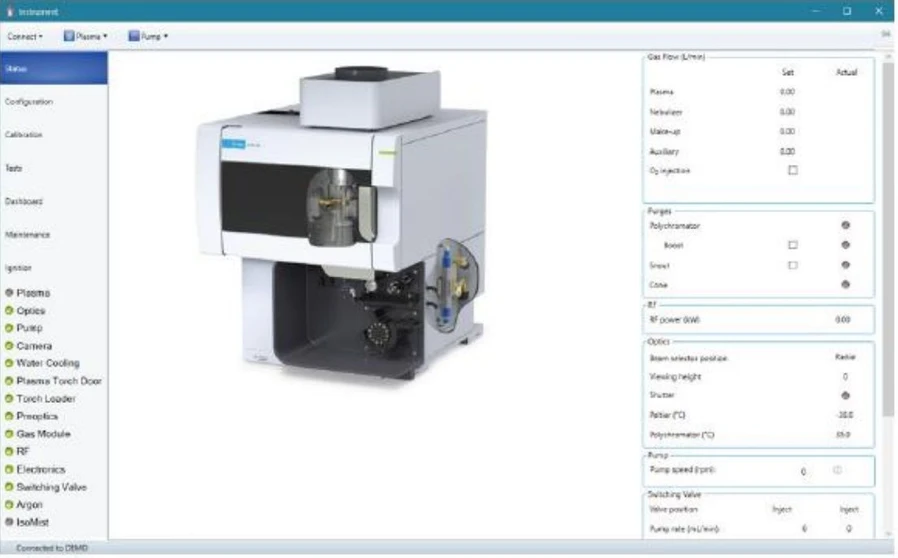 Altium International - Obrázek 11. Na interaktivní stránce Instrument můžete kontrolovat aktuální stav přístroje a identifikovat příčinu problému.
