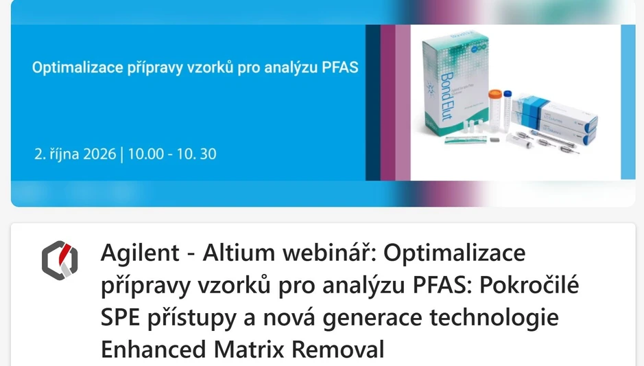 Altium: Optimalizace přípravy vzorků pro analýzu PFAS: Pokročilé SPE přístupy a nová generace technologie Enhanced Matrix Removal
