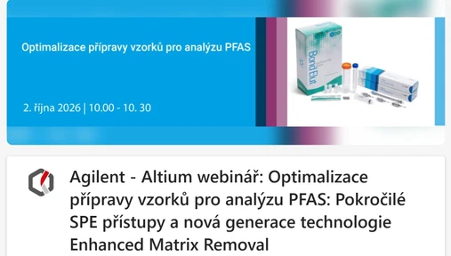 Pozvánka na webinář Optimalizace přípravy vzorků pro analýzu PFAS