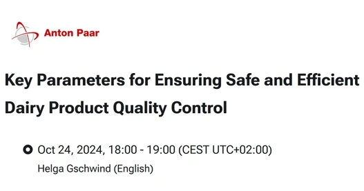 Key Parameters for Ensuring Safe and Efficient Dairy Product Quality Control