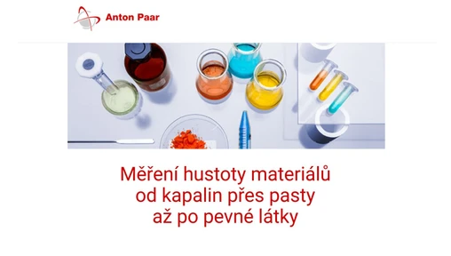 Pozvánka na seminář Anton Paar Měření hustoty materiálu od kapalin po pevné látky