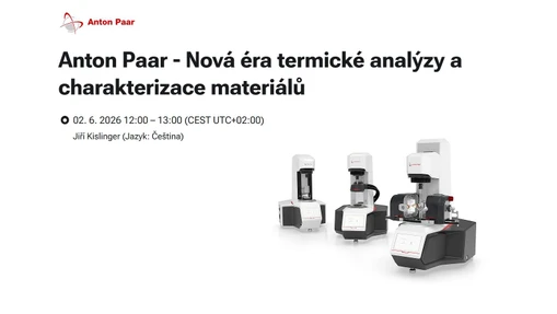 Anton Paar přednáška Nová éra termické analýzy a charakterizace materiálů