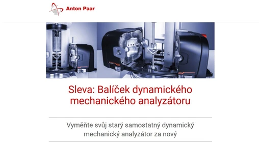 Slevy v Anton Paar: Vyměňte svůj starý samostatný dynamický mechanický analyzátor za nový