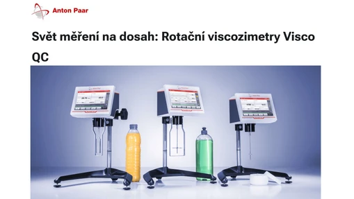 Pozvánka na seminář Anton Paar - Svět měření na dosah: Rotační viscozimetry Visco QC