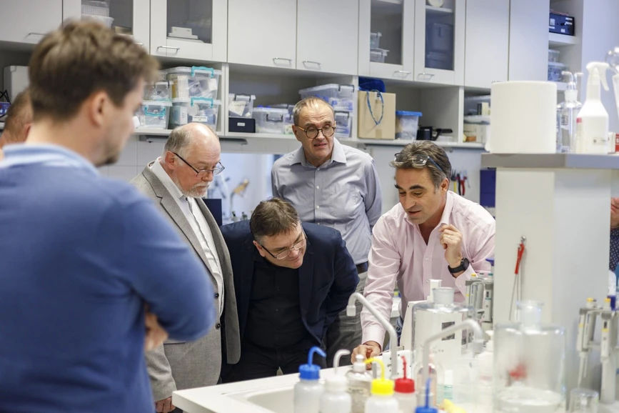 Watrex: Project ATEBIO - Fig. 5: Members of the ATEBIO Watrex Prague team - RNDr. Roman Kysilka, CSc., doc. RNDr. Marek Minárik, Ph.D., MBA, Ing. Michal Náhubek, Ph.D.