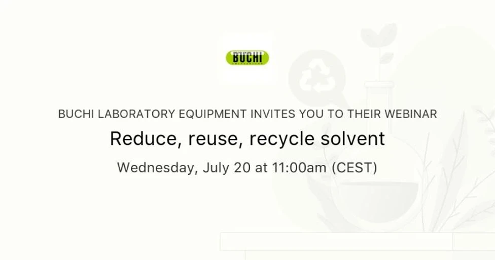 BUCHI: Reduce, reuse, recycle solvent