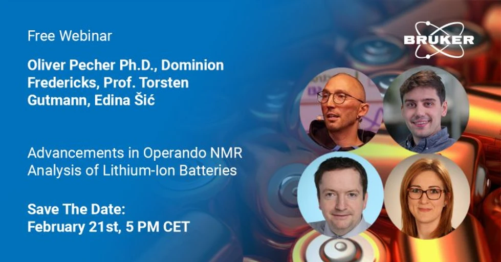 Bruker: Advancements in Operando NMR Analysis of Lithium-Ion Batteries