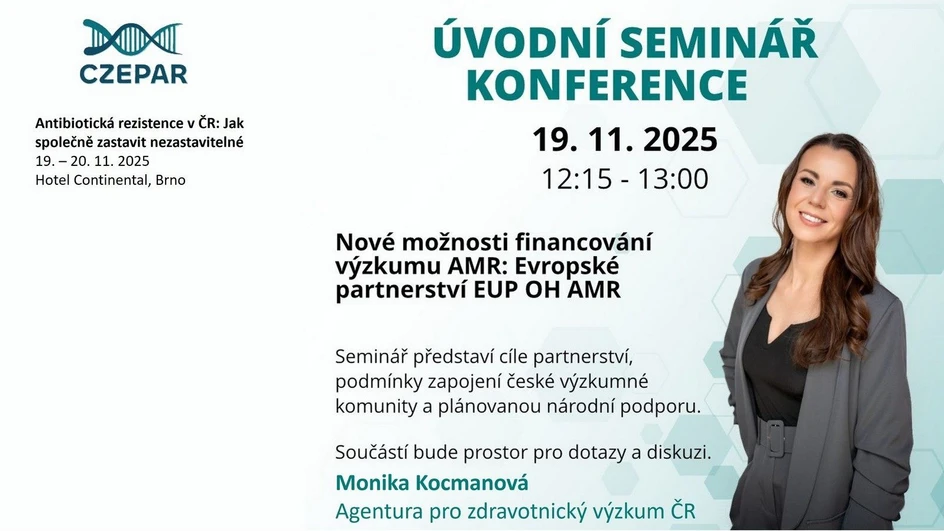 CZEPAR 2025: Nové možnosti financování výzkumu AMR: Evropské partnerství EUP OH AMR