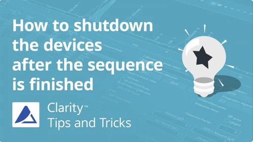 Automated Device Shutdown After Sequence Completion in Clarity Chromatography Software