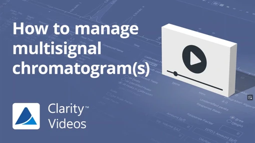Jak spravovat chromatogramy s více signály v chromatografickém softwaru Clarity