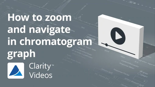 Navigace a přibližování chromatogramů v chromatografickém softwaru Clarity