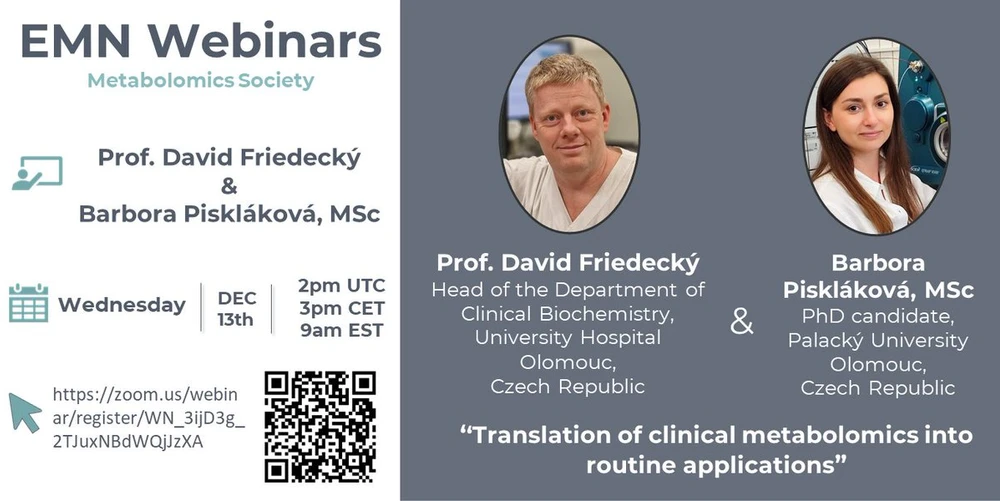 EMN Metabolomics Society: Translation of clinical metabolomics into routine applications