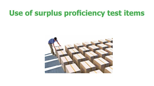 Use of surplus proficiency test items