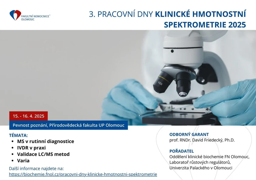 Pracovní dny klinické hmotnostní spektrometrie 2025