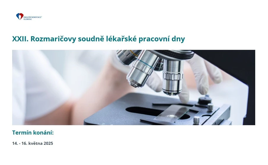 XXII. Rozmaričovy soudně lékařské pracovní dny 2025