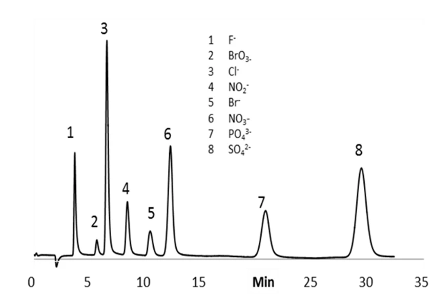 Watrex: Separace aniontů na HPLC koloně Watrex IonPlus AS19