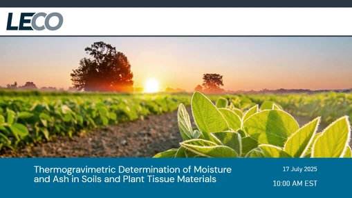 Thermogravimetric Determination of Moisture and Ash in Soils and Plant Tissue Materials