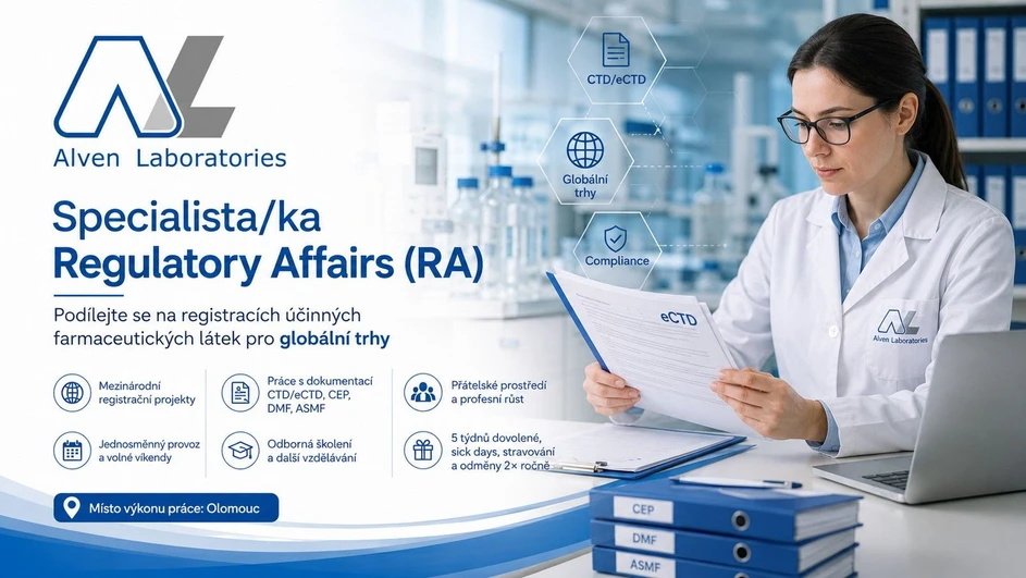 <p>LabRulez / AI: Kariéra v Alven Laboratories na pozici Specialista/ka Regulatory Affairs (RA)</p>