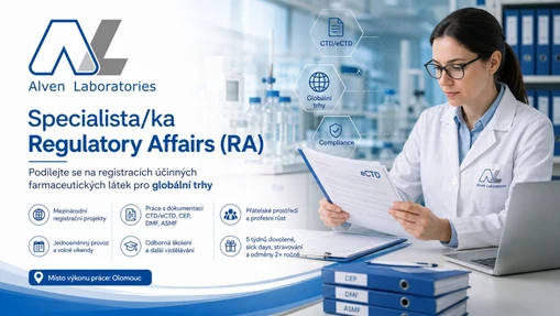Kariéra v Alven Laboratories na pozici Specialista/ka Regulatory Affairs (RA)