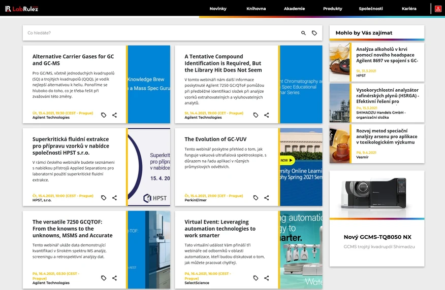 <p>LabRulez: GC a GCMS webináře 15. - 16. týden</p>
