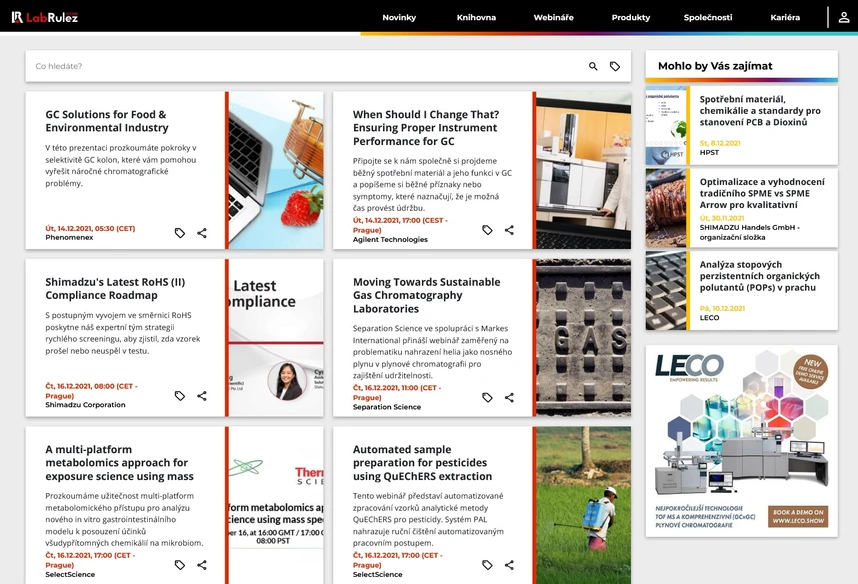 <p>LabRulez: GC a GCMS webináře 50. týden</p>
