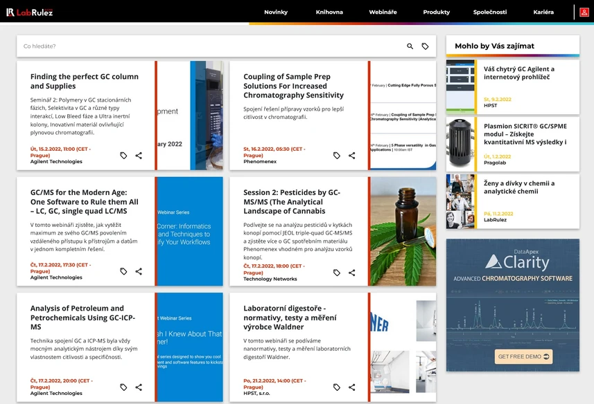 <p>LabRulez: GC a GC/MS webináře týden 7/2022</p>
