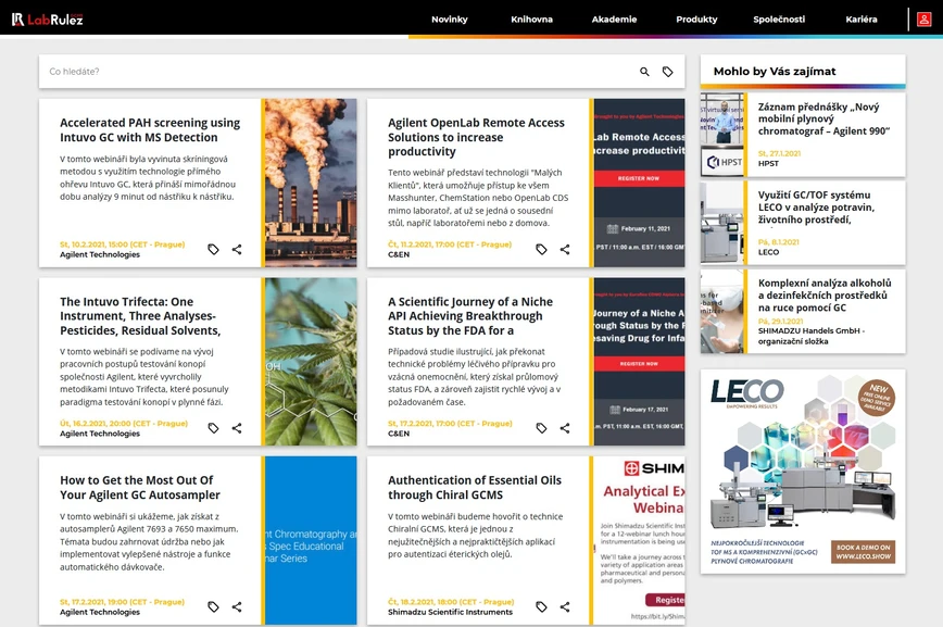 <p>LabRulez: GC a GCMS webináře - únor 2021</p>