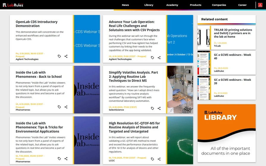 <p>LabRulez: GC a GCMS webinars - Week 41</p>
