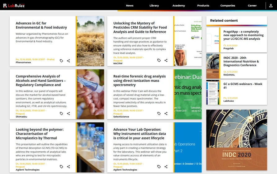 <p>LabRulez: GC and GCMS webinars - Week 42</p>
