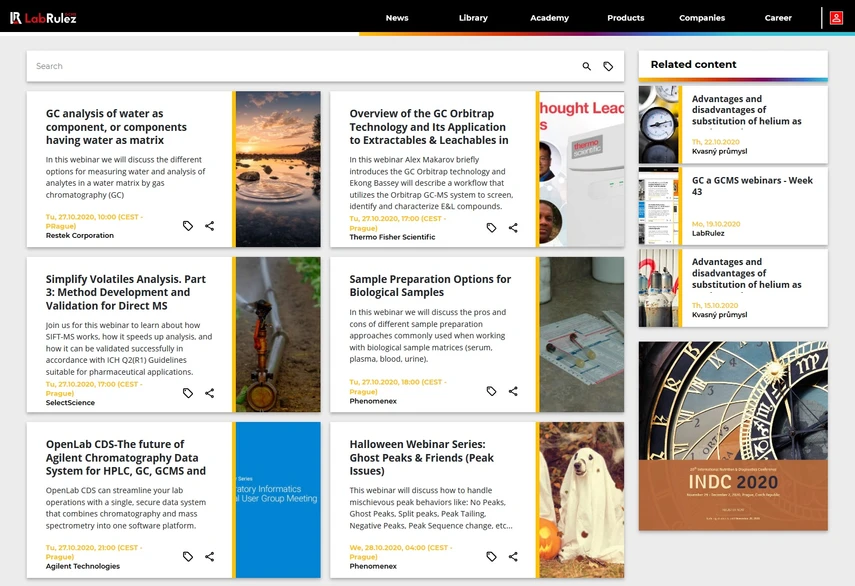 <p>LabRulez: GC and GCMS webinars - Week 44</p>
