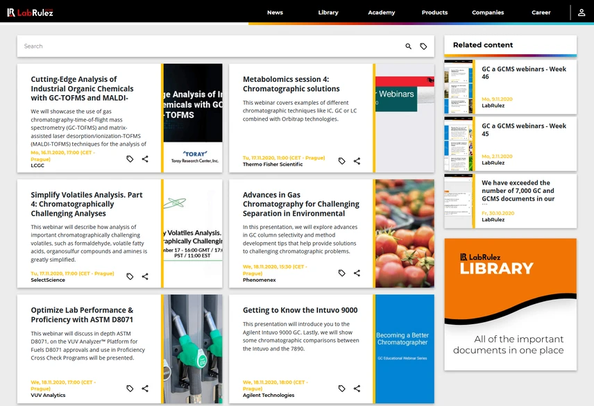 <p>LabRulez: GC and GCMS webinars - Week 47</p>
