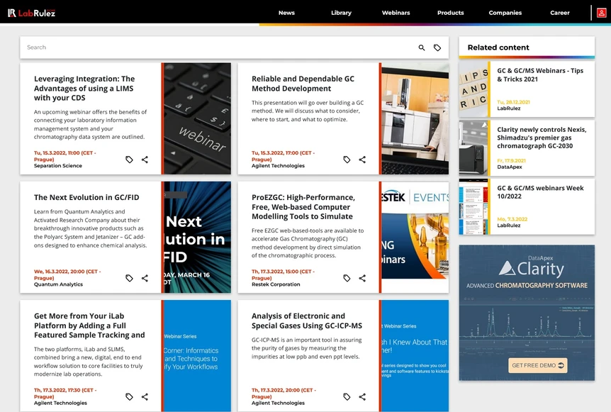 <p>LabRulez: GC & GC/MS webinars Week 11/2022</p>