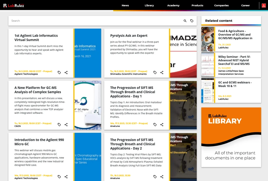 <p>LabRulez: GC and GCMS webinars - Week 11</p>

