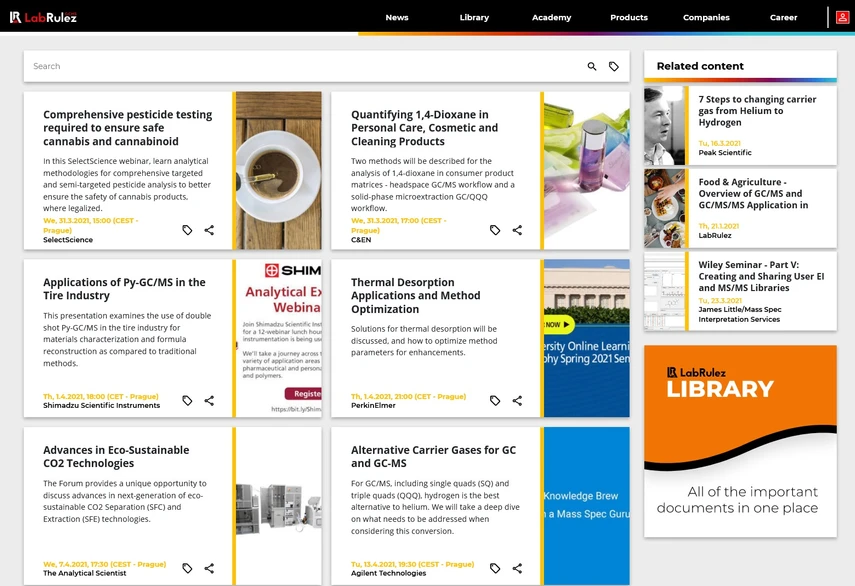 <p>LabRulez: GC and GCMS webinars - Week 13</p>

