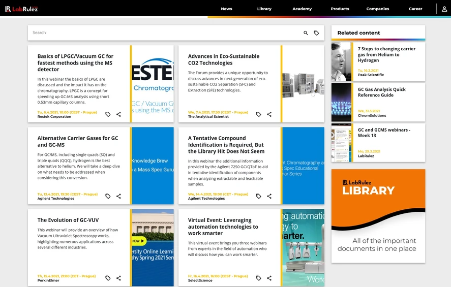 <p>LabRulez: GC and GCMS webinars - Week 14 - 15</p>
