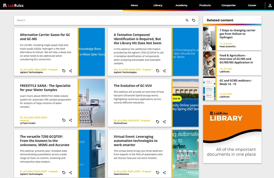 <p>LabRulez: GC and GCMS webinars - Week 15 - 16</p>
