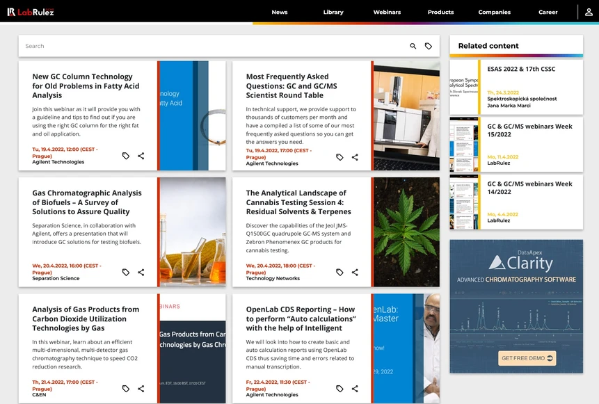 <p>LabRulez: GC & GC/MS webinars Week 16/2022</p>