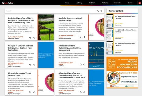 GC & GC/MS webinars Week 19-20/2022