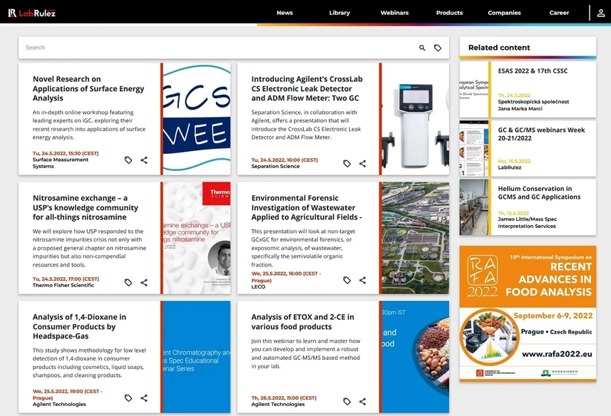 <p>LabRulez: GC & GC/MS webinars Week 21/2022</p>