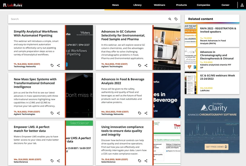 <p>LabRulez: GC &amp; GC/MS webinars Week 24-25/2022</p>
