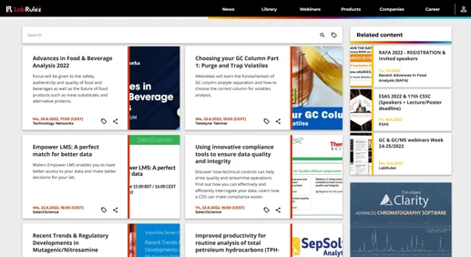 GC & GC/MS webinars Week 25/2022