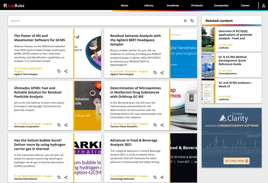 <p>LabRulez: GC and GCMS webinars - Week 28</p>
