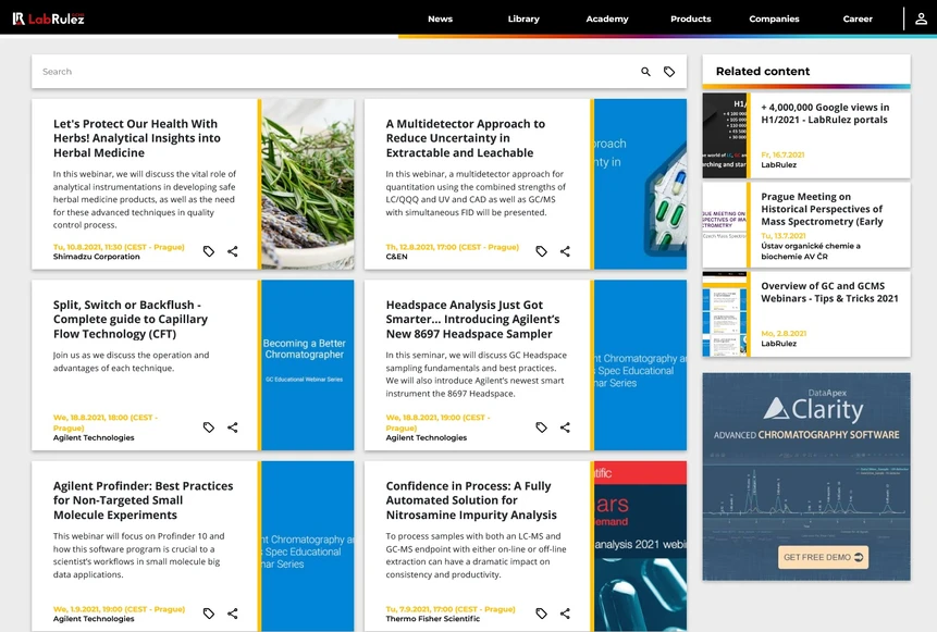 <p>LabRulez: GC and GCMS webinars - Week 32</p>
