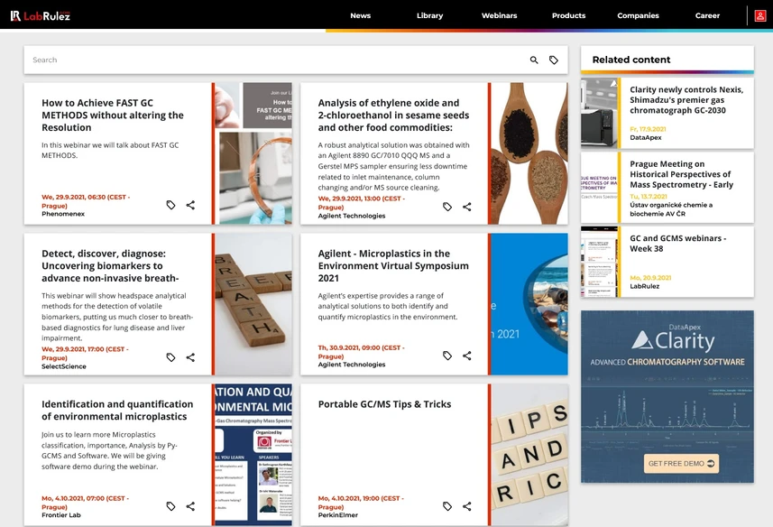 <p>LabRulez: GC and GCMS webinars - Week 39</p>
