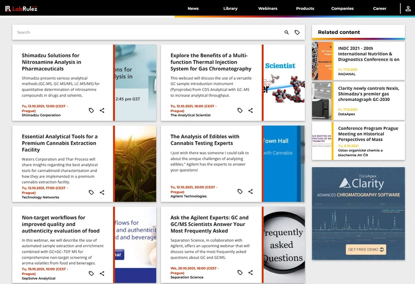 <p>LabRulez: GC and GCMS webinars - Week 41 &amp; 42</p>
