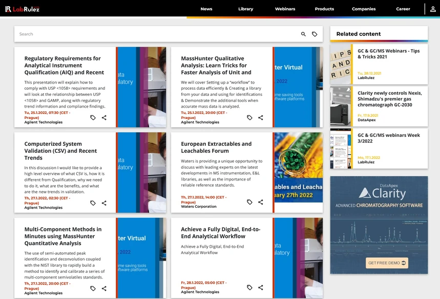 <p>LabRulez: GC & GC/MS webinars Week 4/2022</p>